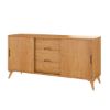 Picture of Avondale Teak Wood 3 Drawer Modern Style Long Credenza