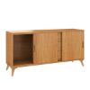 Picture of Avondale Teak Wood 3 Drawer Modern Style Long Credenza