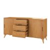 Picture of Avondale Teak Wood 3 Drawer Modern Style Long Credenza