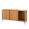 Picture of Avondale Teak Wood 3 Drawer Modern Style Long Credenza