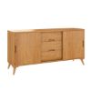 Picture of Avondale Teak Wood 3 Drawer Modern Style Long Credenza