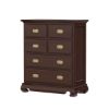 Picture of Oraibi Mahogany Wood Bedroom Tall Dresser With 6 Drawers