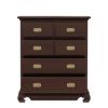 Picture of Oraibi Mahogany Wood Bedroom Tall Dresser With 6 Drawers