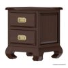Picture of Oraibi Mahogany Wood Nightstand With 2 Drawers