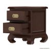 Picture of Oraibi Mahogany Wood Nightstand With 2 Drawers