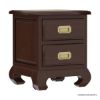 Picture of Oraibi Mahogany Wood Nightstand With 2 Drawers