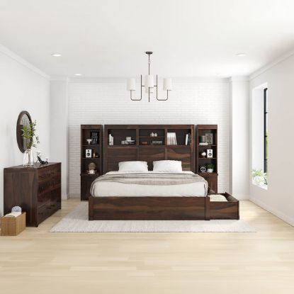 Picture of El Centro Solid Wood 4 Piece Storage Bedroom Set