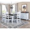Picture of Morrilton Two Tone Mahogany Wood Farmhouse Dining Room Set