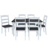 Picture of Morrilton Two Tone Mahogany Wood Farmhouse Dining Room Set