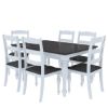 Picture of Morrilton Two Tone Mahogany Wood Farmhouse Dining Room Set