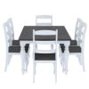 Picture of Morrilton Two Tone Mahogany Wood Farmhouse Dining Room Set