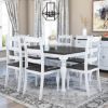 Picture of Morrilton Mahogany Solid Wood Two Tone Turned Legs Dining Table
