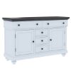 Picture of Morrilton Two Tone Mahogany Wood White Sideboard Cabinet with Drawers