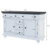 Picture of Morrilton Two Tone Mahogany Wood White Sideboard Cabinet with Drawers