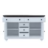 Picture of Morrilton Two Tone Mahogany Wood White Sideboard Cabinet with Drawers