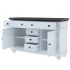 Picture of Morrilton Two Tone Mahogany Wood White Sideboard Cabinet with Drawers