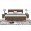 Picture of Effingham Two Tone Mahogany Wood Platform Bed With Headboard