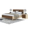 Picture of Effingham Two Tone Mahogany Wood Platform Bed With Headboard
