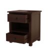 Picture of Bradenton Solid Mahogany Wood Nightstand with 2 Drawers