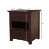 Picture of Bradenton Solid Mahogany Wood Nightstand with 2 Drawers