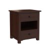 Picture of Bradenton Solid Mahogany Wood Nightstand with 2 Drawers