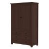 Picture of Bradenton Transitional Solid Wood Wardrobe Armoire with Drawers