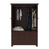 Picture of Bradenton Transitional Solid Wood Wardrobe Armoire with Drawers
