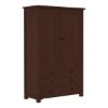 Picture of Bradenton Transitional Solid Wood Wardrobe Armoire with Drawers