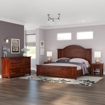 Picture of Sierra Nevada Rustic Solid Wood 4 Piece Bedroom Set