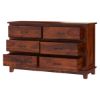 Picture of Sierra Nevada Rustic Solid Wood Double Dresser with 6 Drawers