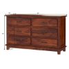 Picture of Sierra Nevada Rustic Solid Wood Double Dresser with 6 Drawers