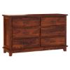 Picture of Sierra Nevada Rustic Solid Wood Double Dresser with 6 Drawers