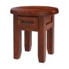 Picture of Sierra Nevada Rustic Solid Wood 1 Drawer Round End Table