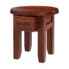 Picture of Sierra Nevada Rustic Solid Wood 1 Drawer Round End Table