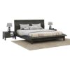 Picture of El Dorado Mahogany Wood Gray Platform Bed with Curved Silhouette
