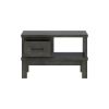 Picture of El Dorado Mahogany Wood Gray Nightstand with Drawer