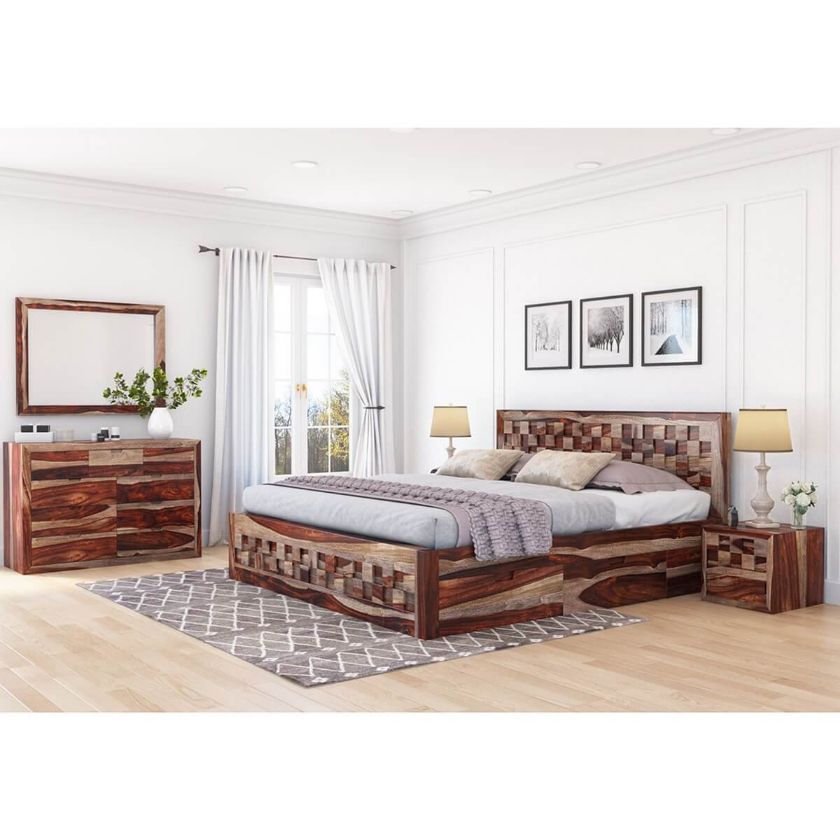 Picture of Walsenburg Checkered 4 Piece Bedroom Set