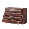 Picture of Walsenburg Checkered Solid Wood Rustic Bedroom Set with Storage