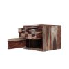 Picture of Walsenburg Checkered Solid Wood Rustic Bedroom Set with Storage