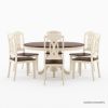 Picture of Carrollton Two Tone Mahogany Wood Round Dining Room Set