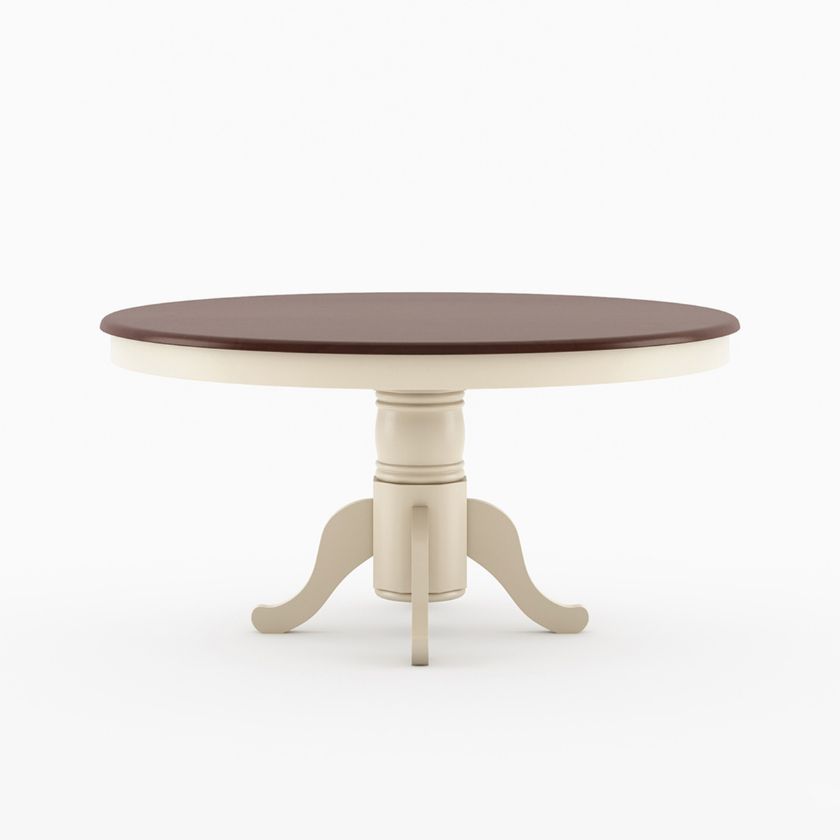 Picture of Carrollton Two Tone Mahogany Wood Round Pedestal Dining Table