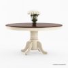 Picture of Carrollton Two Tone Mahogany Wood Round Pedestal Dining Table