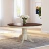 Picture of Carrollton Two Tone Mahogany Wood Round Pedestal Dining Table