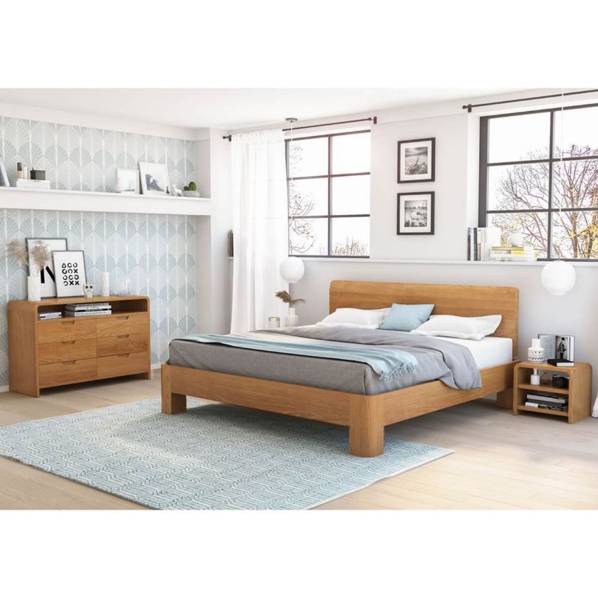 Picture of Rebersburg Solid Teak Wood 4 Piece Bedroom Set