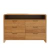 Picture of Rebersburg Solid Teak Wood Dresser with 6 Drawers and Open Shelf