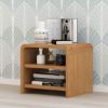 Picture of Rebersburg Solid Teak Wood 3 Tier Nightstand with Open Shelves