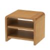 Picture of Rebersburg Solid Teak Wood 3 Tier Nightstand with Open Shelves