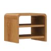 Picture of Rebersburg Solid Teak Wood 3 Tier Nightstand with Open Shelves