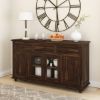 Picture of Oklahoma Traditional Rustic Rosewood Sideboard Buffet with Glass Door