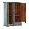 Picture of Scranton Solid Wood Rustic Armoire with Hanging Rod & Drawers